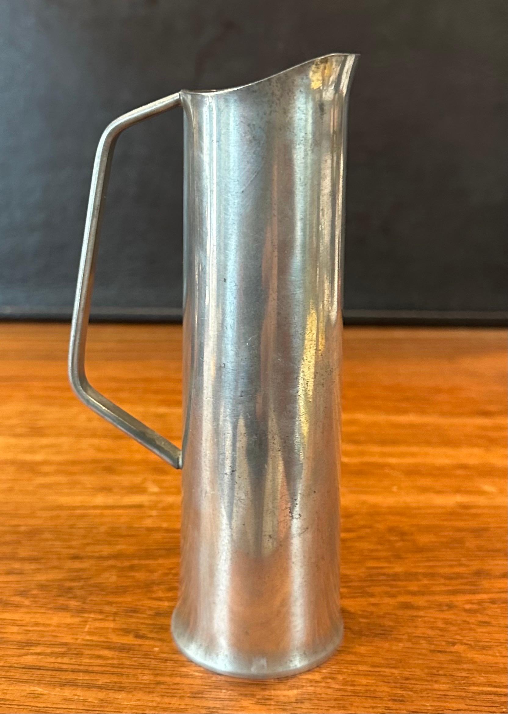 Small Danish Modern Pewter Ewer / Pitcher For Sale 2