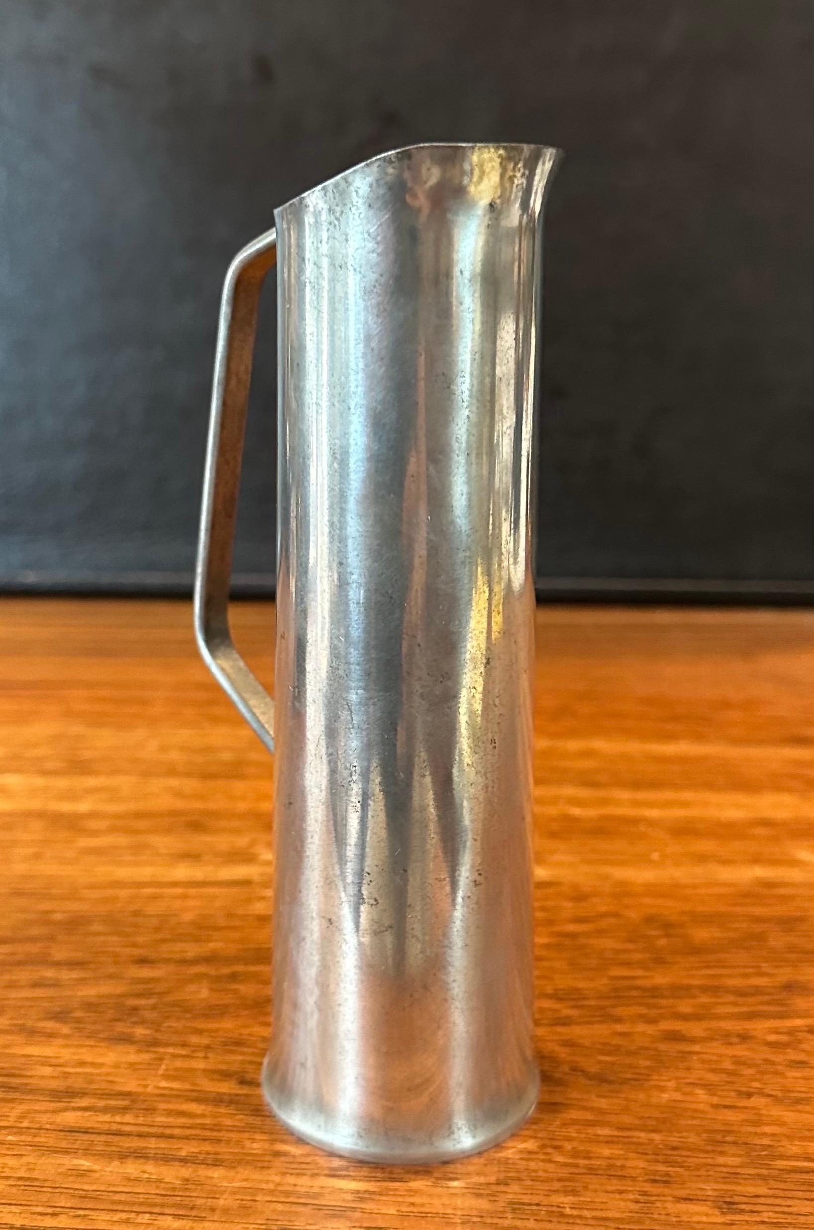 Small Danish Modern Pewter Ewer / Pitcher For Sale 3