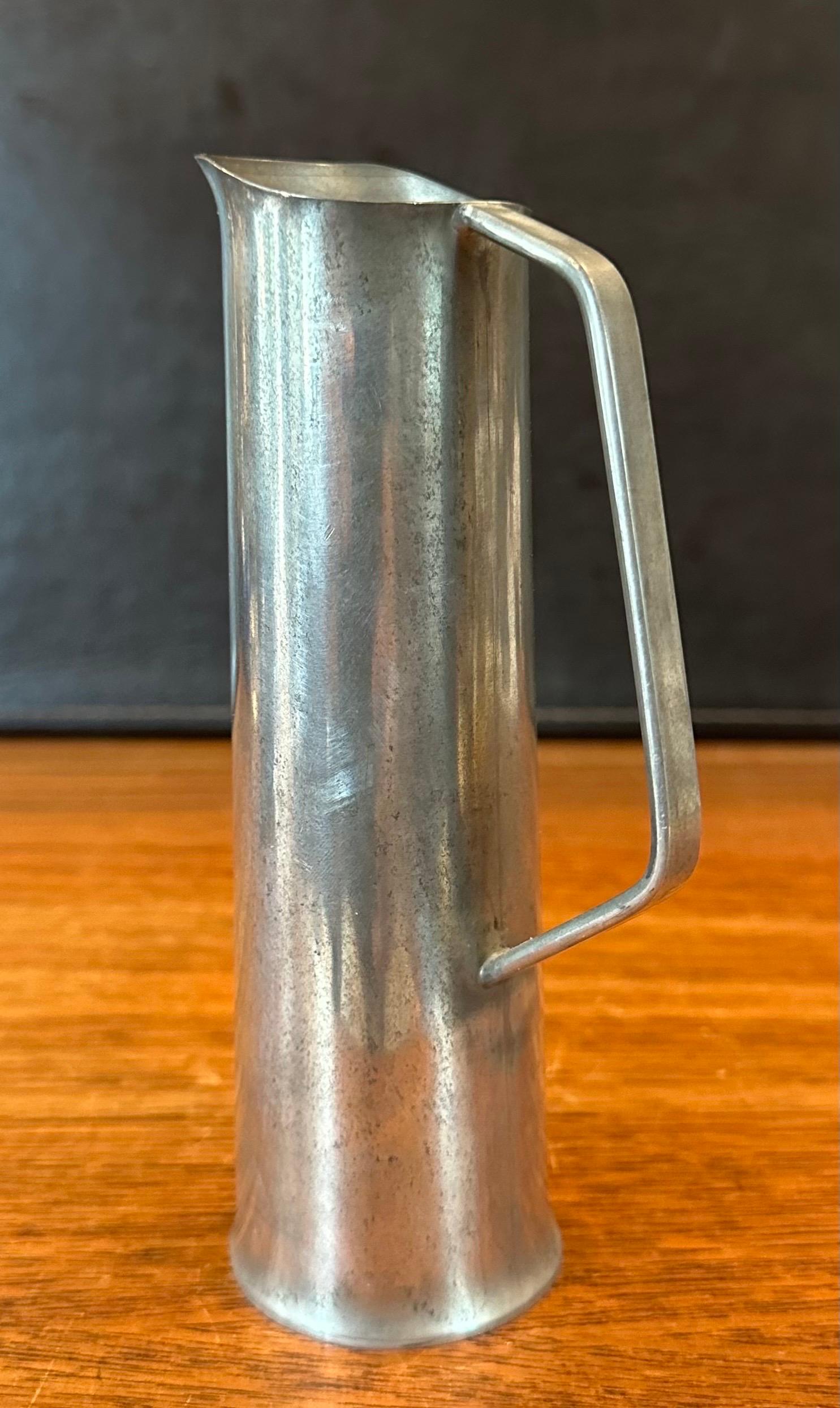 Small Danish Modern Pewter Ewer / Pitcher For Sale 5