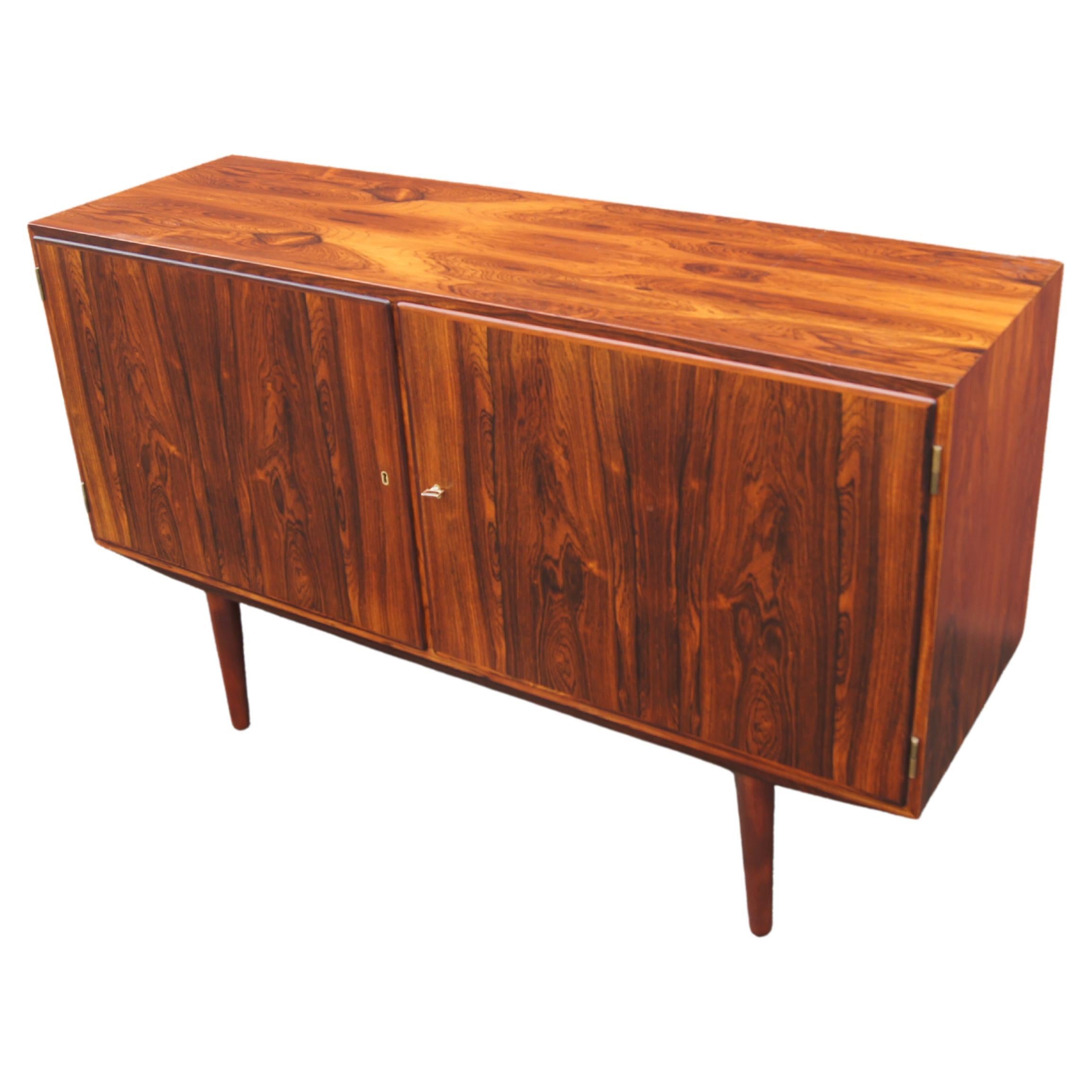 Small Danish Modern Rosewood Credenza For Sale