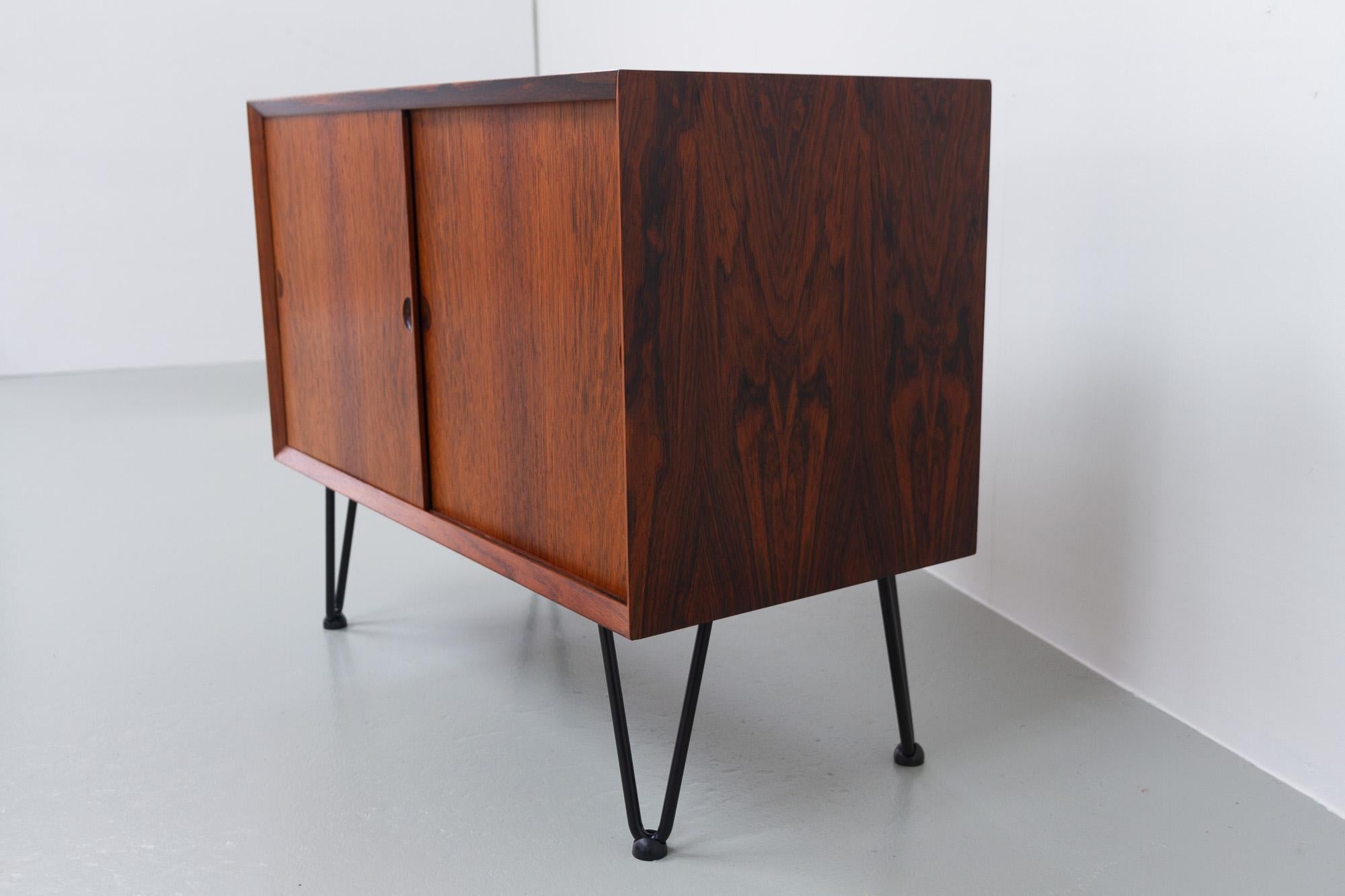 Mid-20th Century Small Danish Modern Rosewood Sideboard by Poul Cadovius for Cado, 1960s For Sale