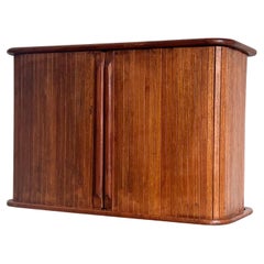 Small Danish Modern Style Teak Tambour Cabinet by Ein, Late, 1960s