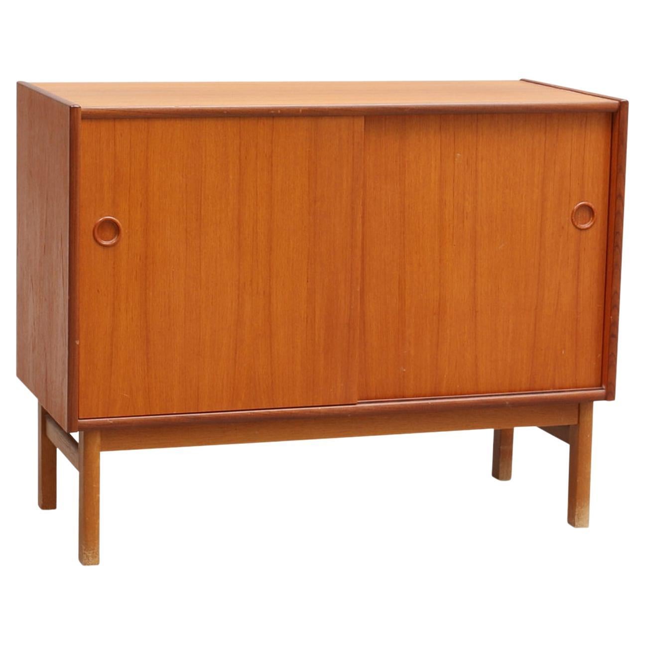 Small Danish Modern Teak Cupboard For Sale at 1stDibs