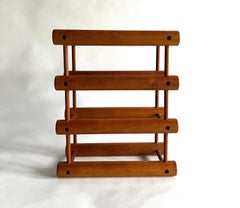 Small Danish Modern Teak Wine Rack Holder by Nissen Langaa, Denmark