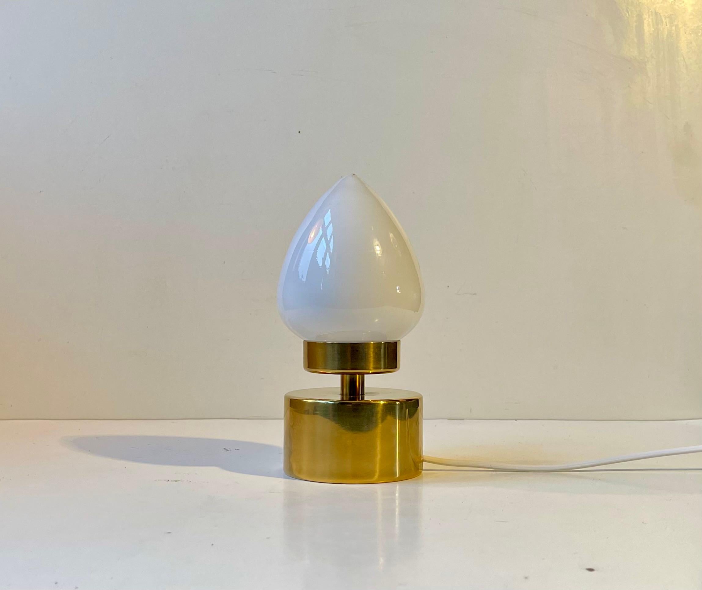 Scandinavian Modern Small Danish Ovoid Table Lamp by Lyskær Belysning, 1980s