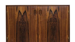 Small Danish Rosewood Cabinet with Brass Hinges