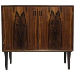 Small Danish Rosewood Cabinet with Brass Hinges