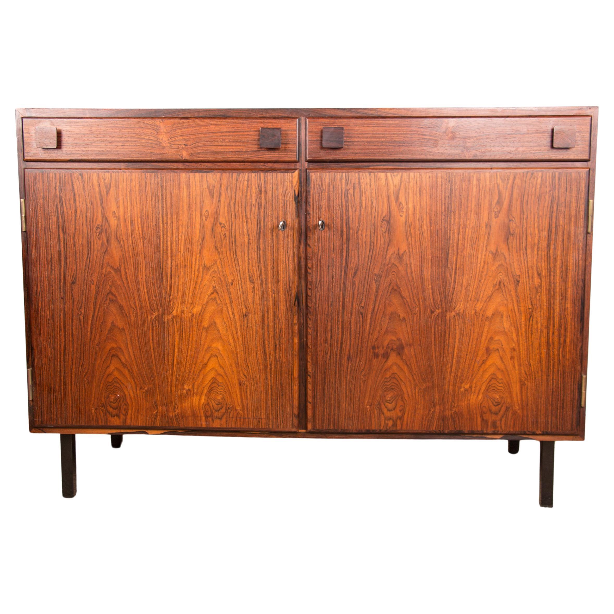 Small Danish sideboard in Rio Rosewood for O. Bank Larsen 1960.