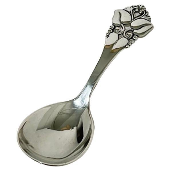 Small Danish Silver Johannes Siggaard Sugar /Tea Caddy Spoon, 1947 For Sale