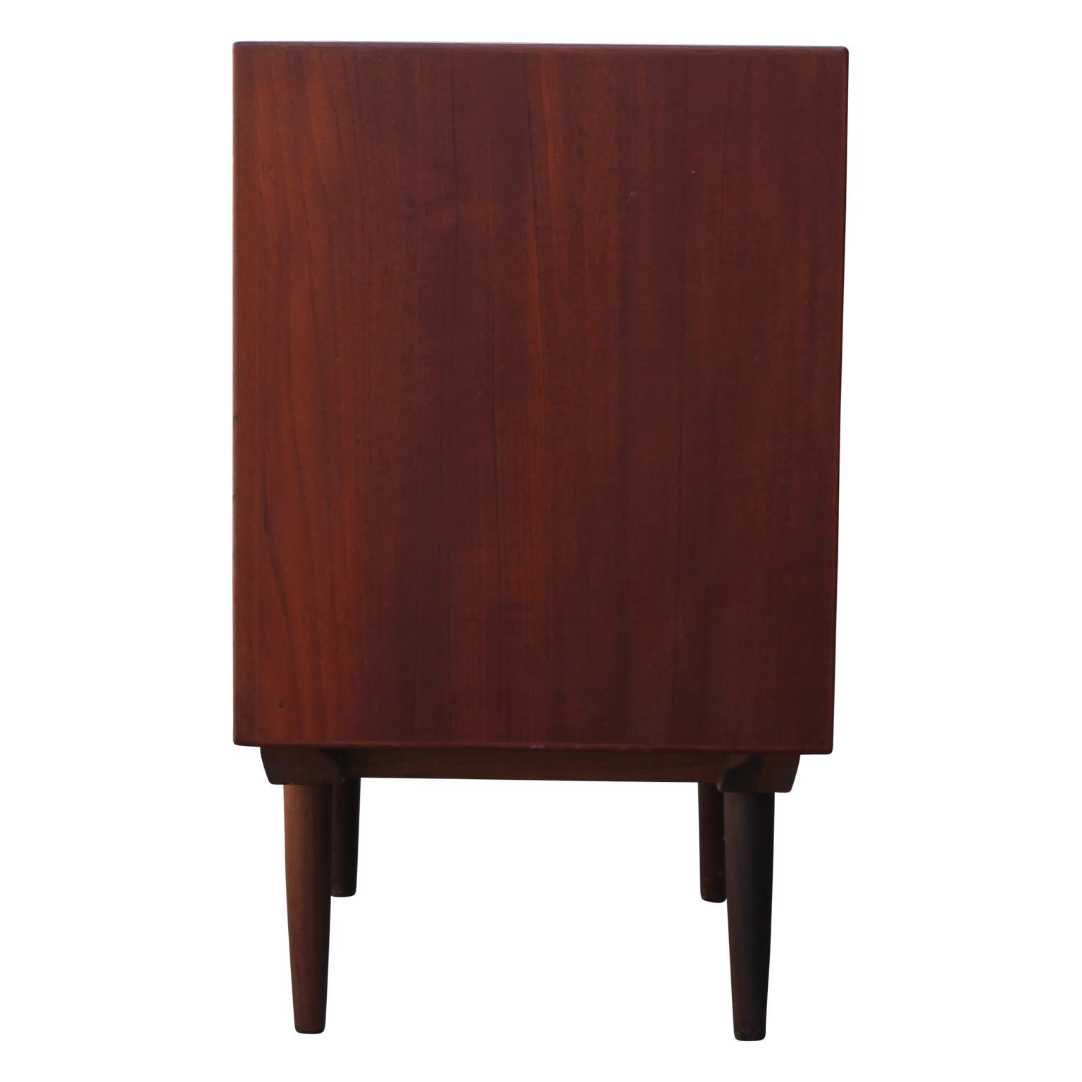Small Danish Teak Four-Drawer Chest of Drawers or Nightstand by Svend Madsen 1