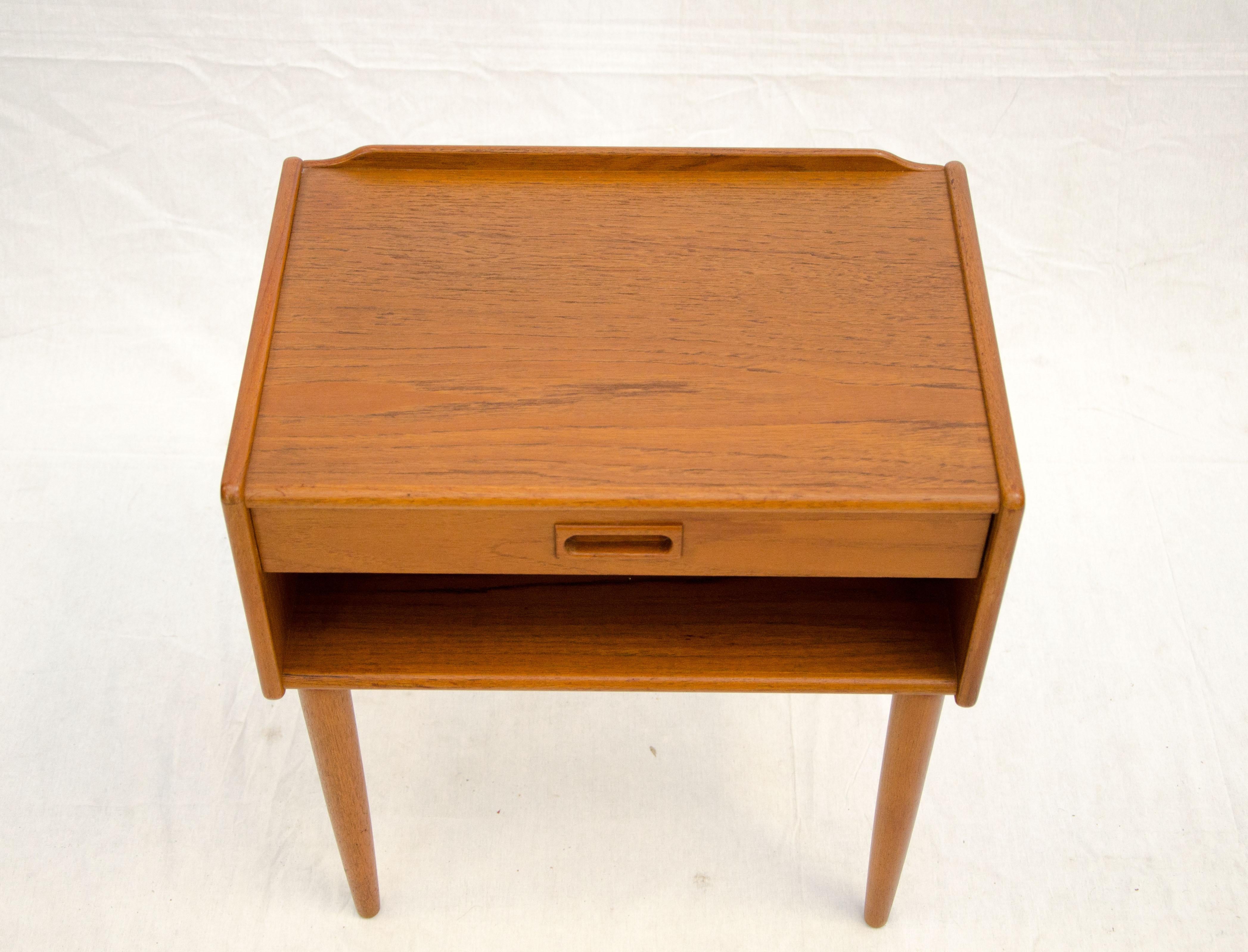 Small Danish Teak Night Stand or End Table 1