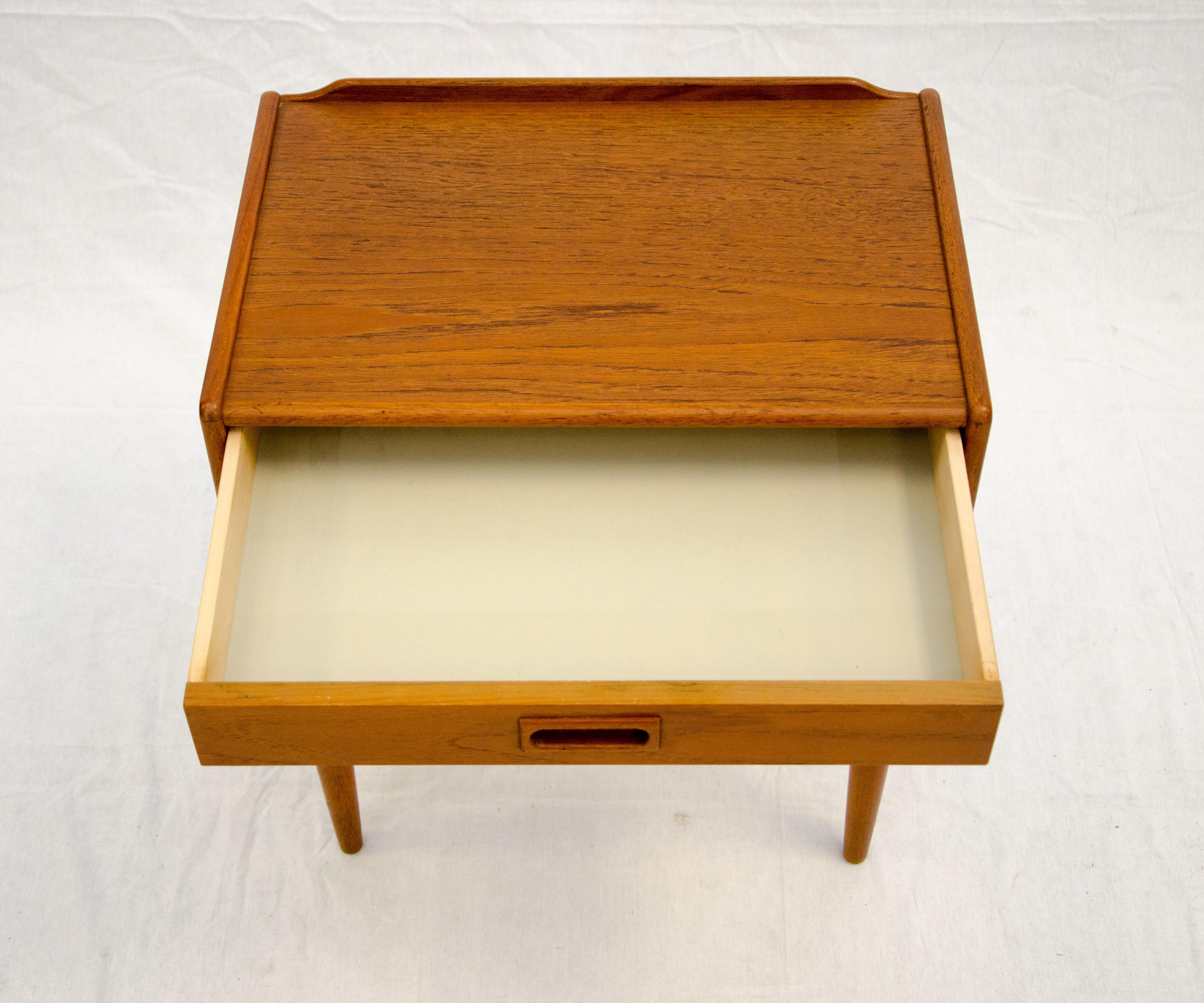 Small Danish Teak Night Stand or End Table 2
