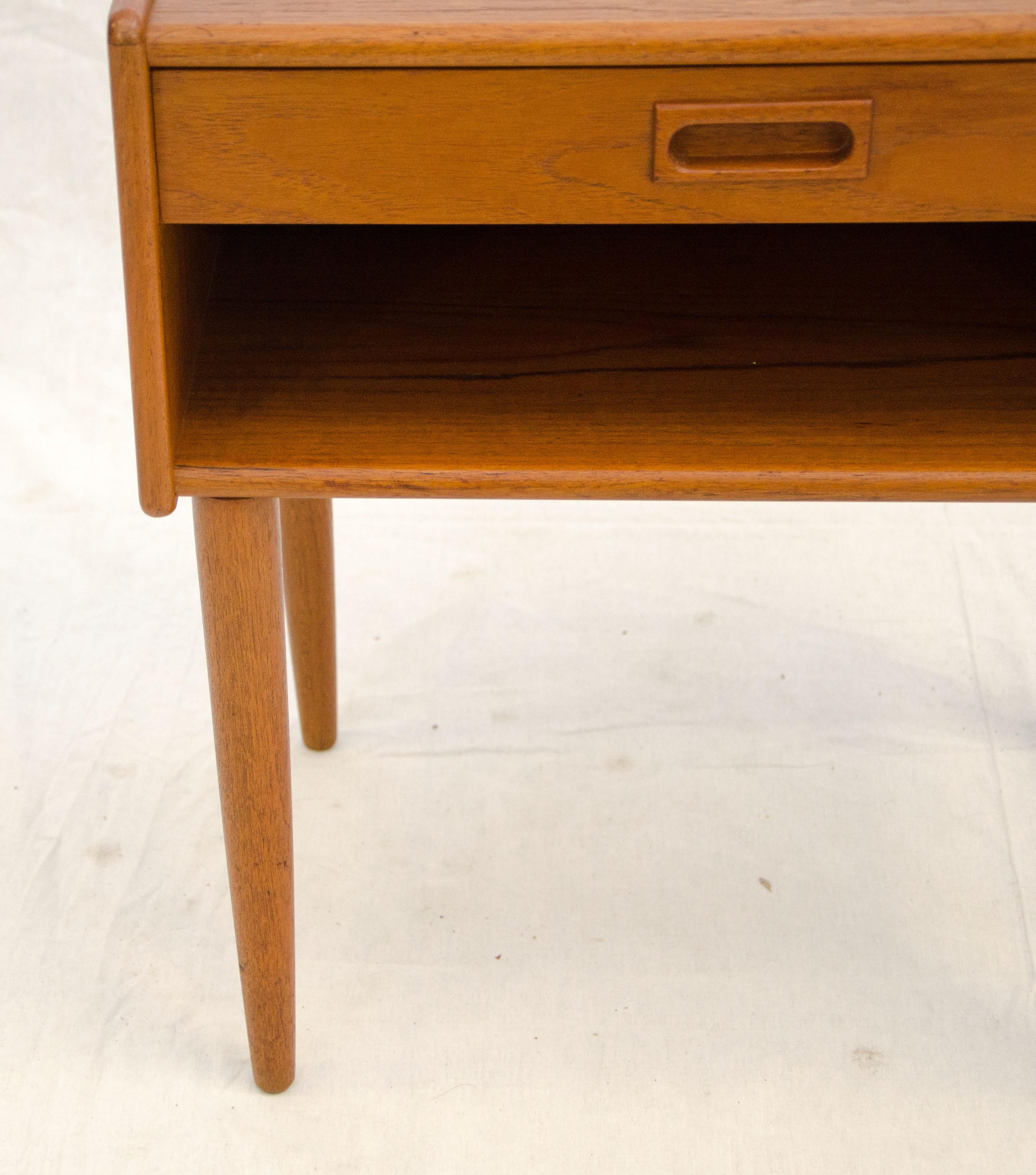 Small Danish Teak Night Stand or End Table 4