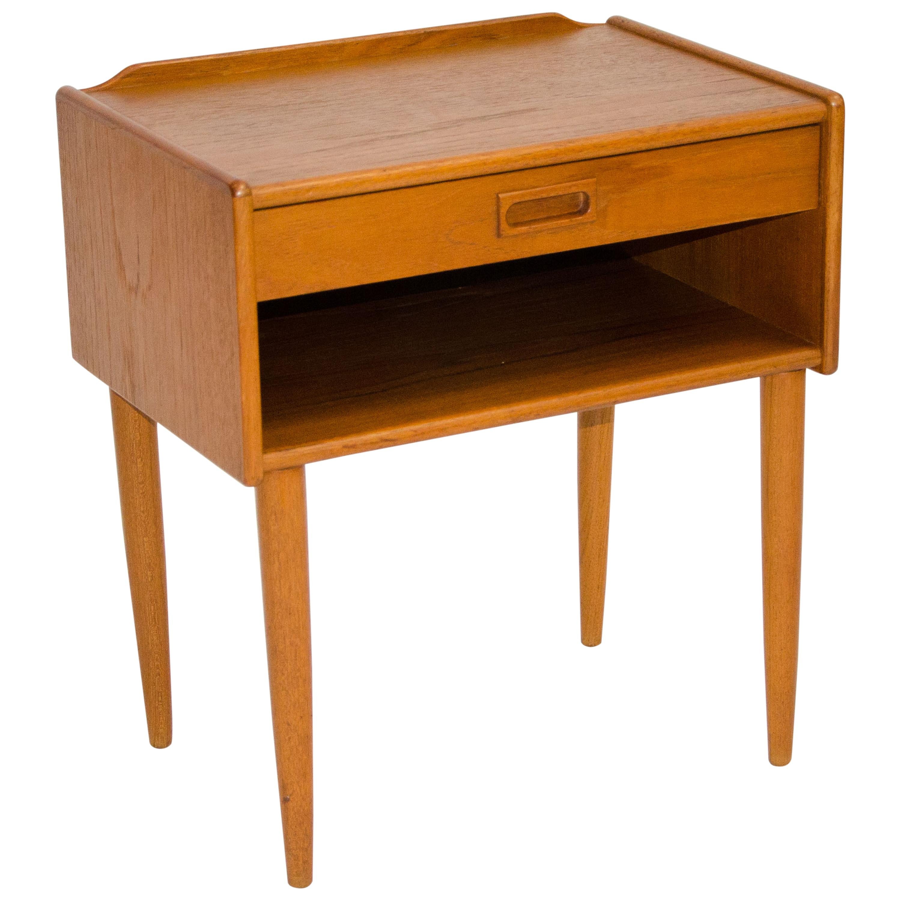 Small Danish Teak Night Stand or End Table