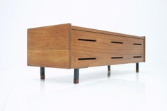 Small Danish Teak Sideboard Bench Shoe Cabinet, 1960s