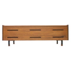 Small Danish Teak Sideboard Bench Shoe Cabinet, 1960s