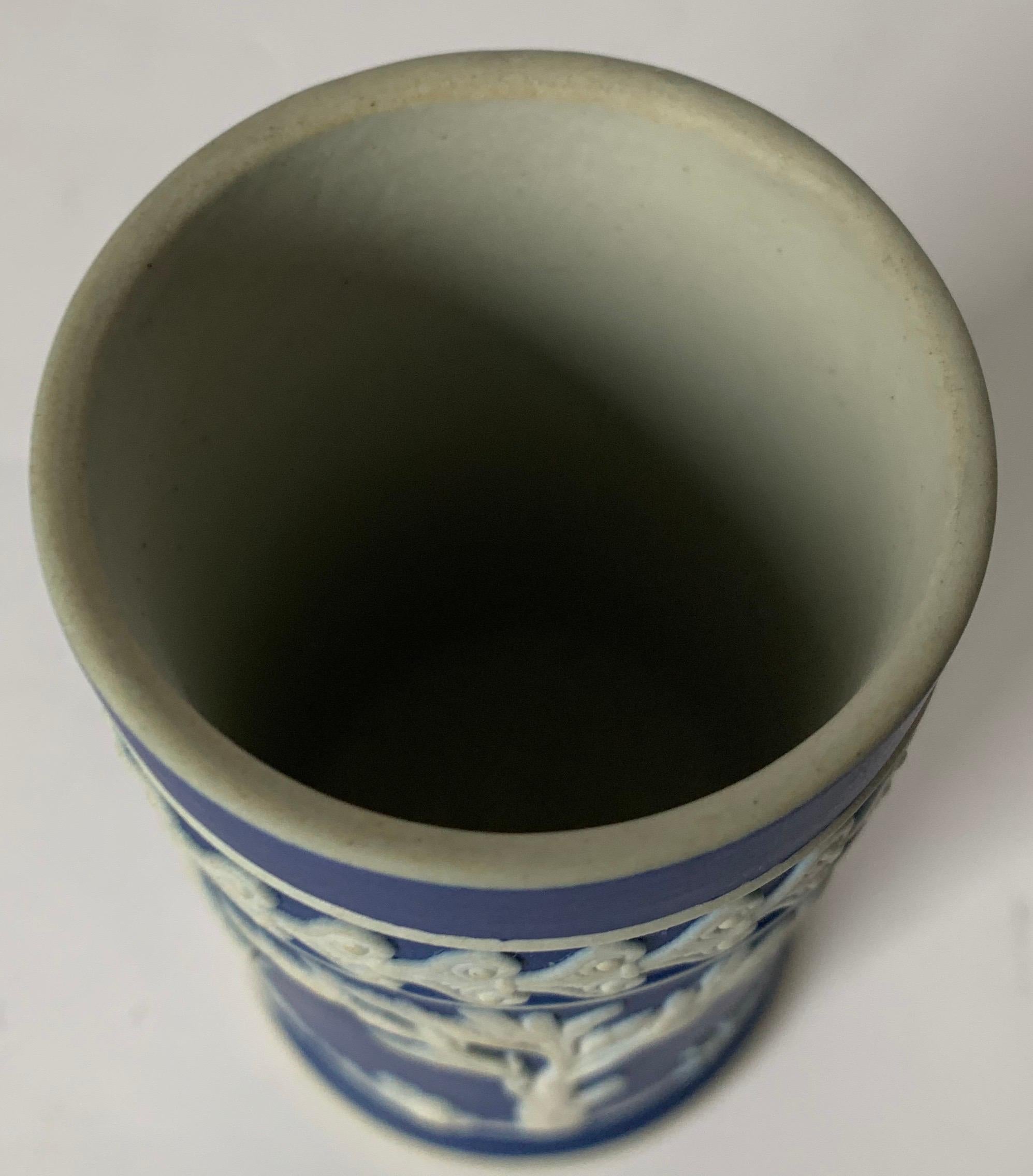 Mid-20th Century Small Dark Blue Wedgwood Jasperware Spill Vase
