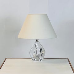 Small Daum Nancy Boudoir Lamp with Linen Shade