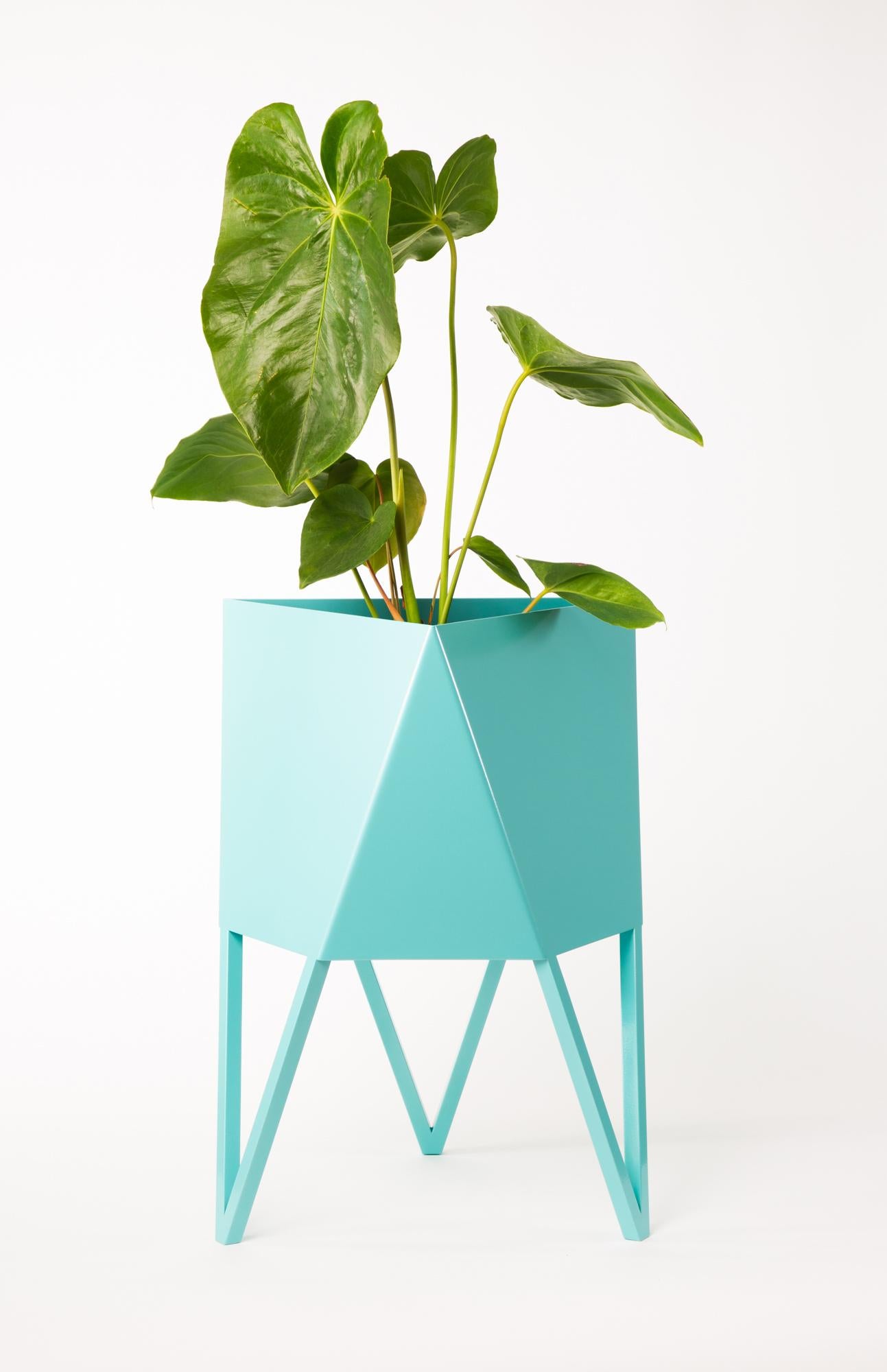 Modern Deca Planter in Mineral, Small, by Force/Collide, 2023