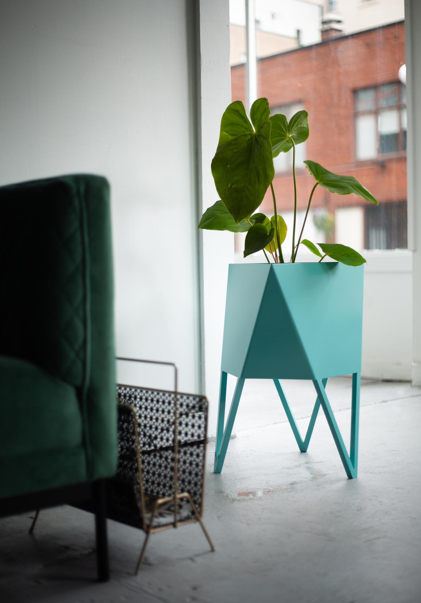 Small Deca Planter in Mint by Force/Collide, 2020 4