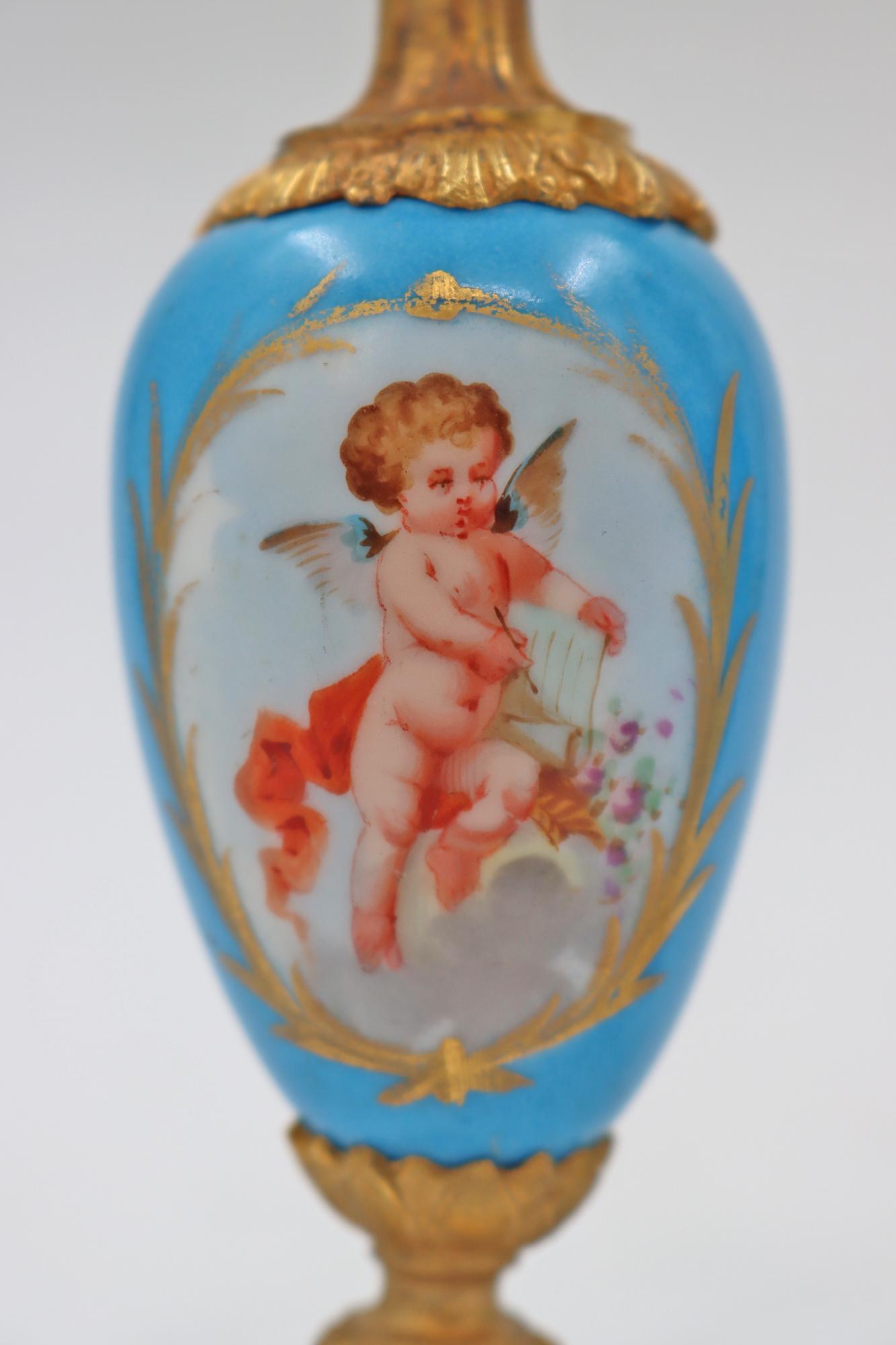 French Small Decorations in Sèvres Porcelain, 19th Century