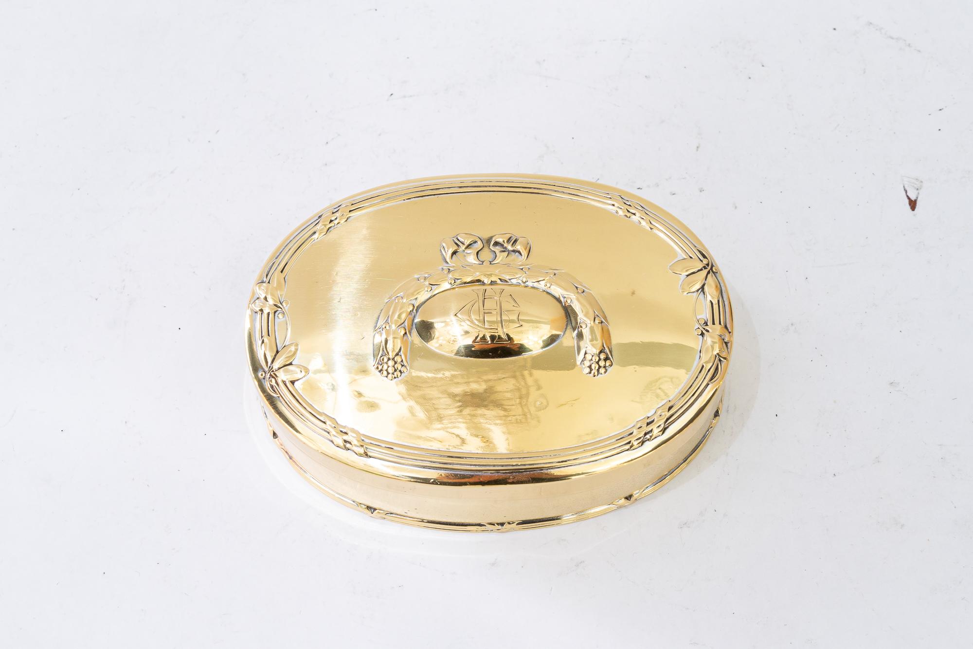 Art Deco Small decorative brass box vienna around 1920s