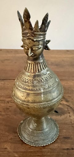 Small Decorative Brass Hindu Urn