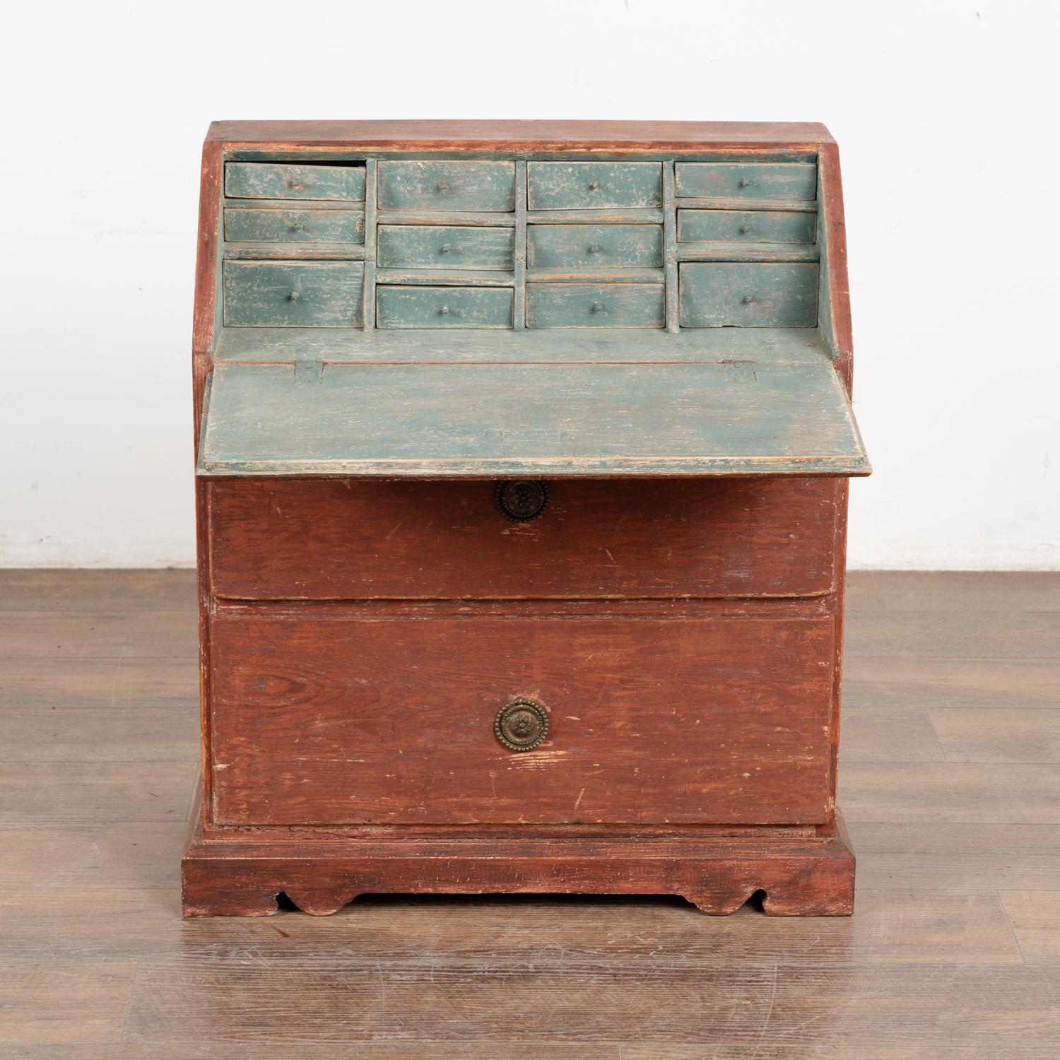 Swedish Small Decorative Carpenter's Sample Secretary, Sweden circa 1800's For Sale