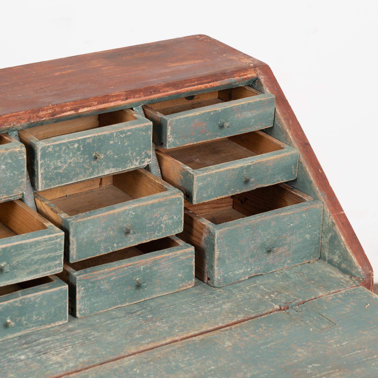 Small Decorative Carpenter's Sample Secretary, Sweden circa 1800's For Sale 1