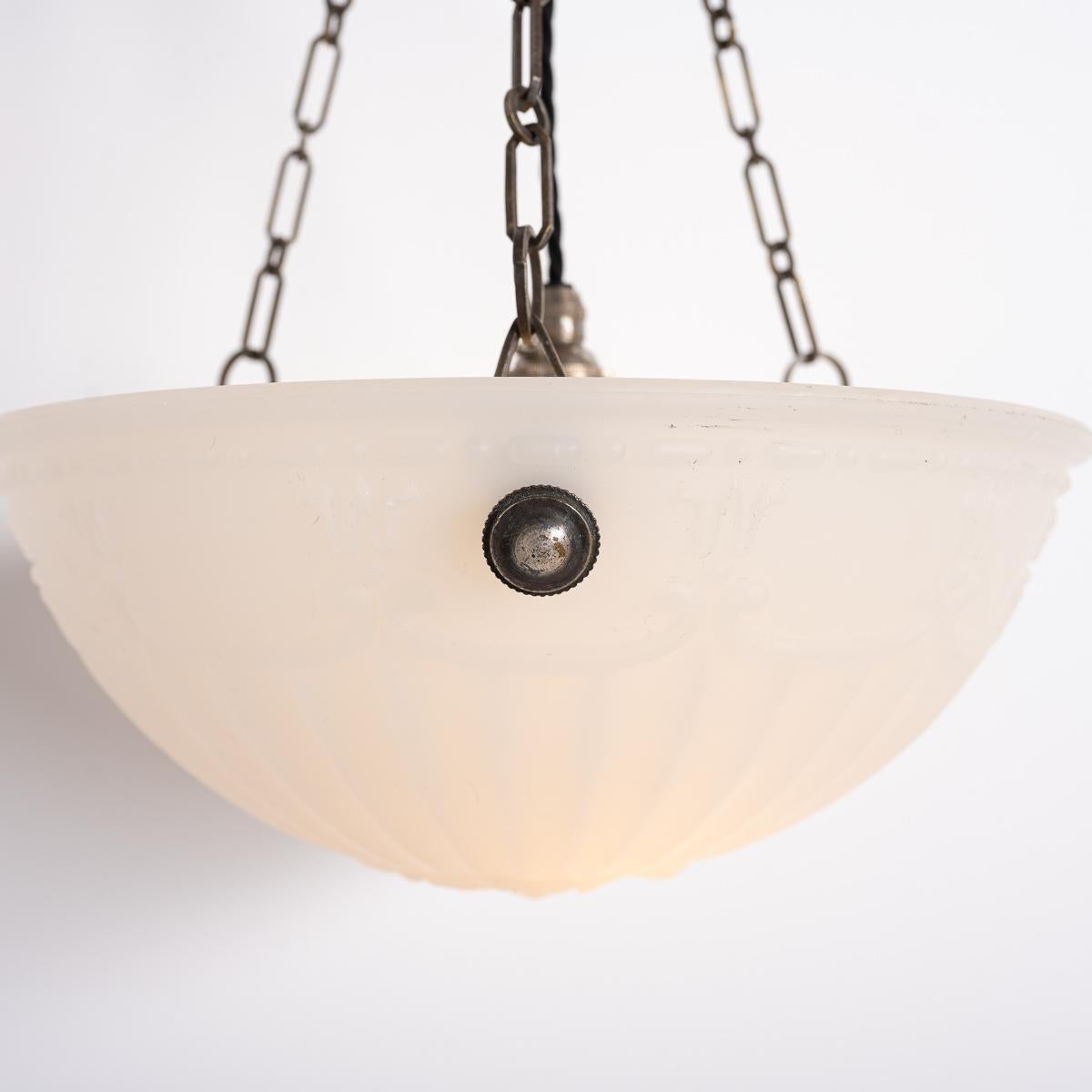 Small Decorative Jefferson Moonstone Glass Plafonnier Ceiling Light 2
