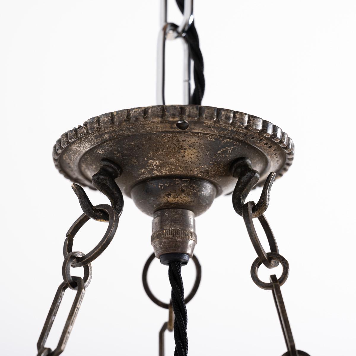 Small Decorative Jefferson Moonstone Glass Plafonnier Ceiling Light 3