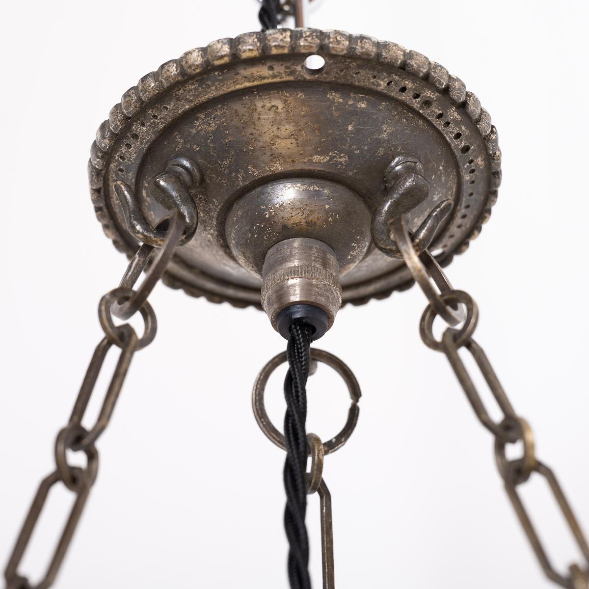 Molded Small Decorative Jefferson Moonstone Glass Plafonnier Ceiling Light