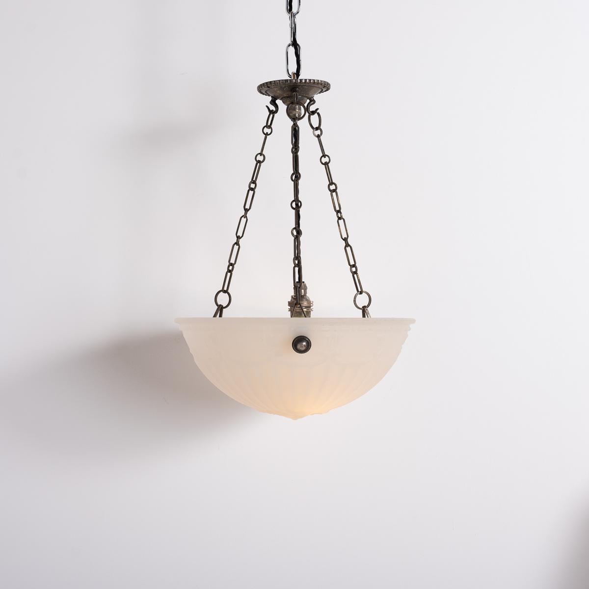 Small Decorative Jefferson Moonstone Glass Plafonnier Ceiling Light 1
