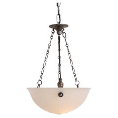 Small Decorative Jefferson Moonstone Glass Plafonnier Ceiling Light