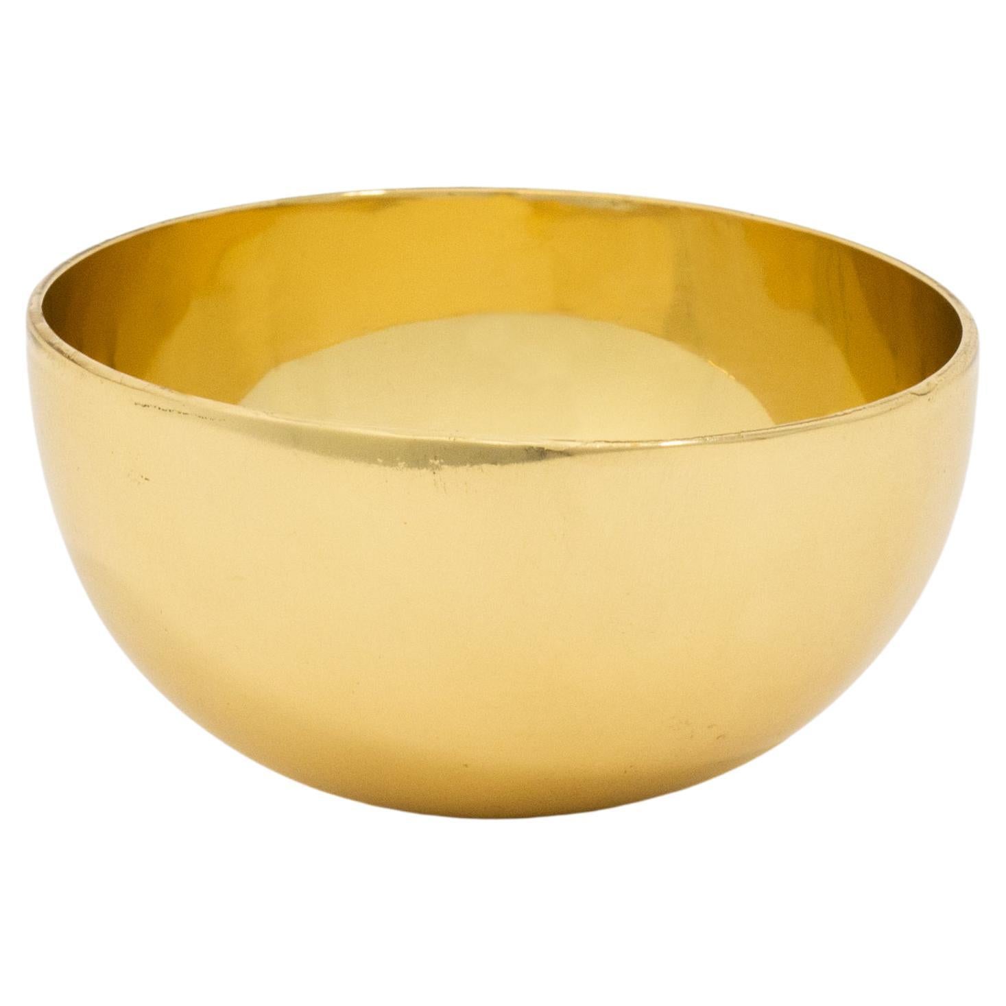 Small Decorative Polished Brass Bowl, Vide-poche