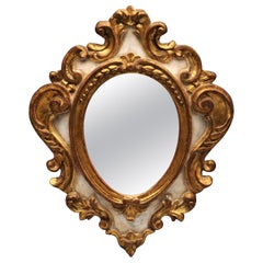 Small Decorative Venetian Rococo Italian Giltwood Wall Mirror