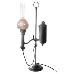Antique Small Delicate 1800s Victorian Student Desk Lamp