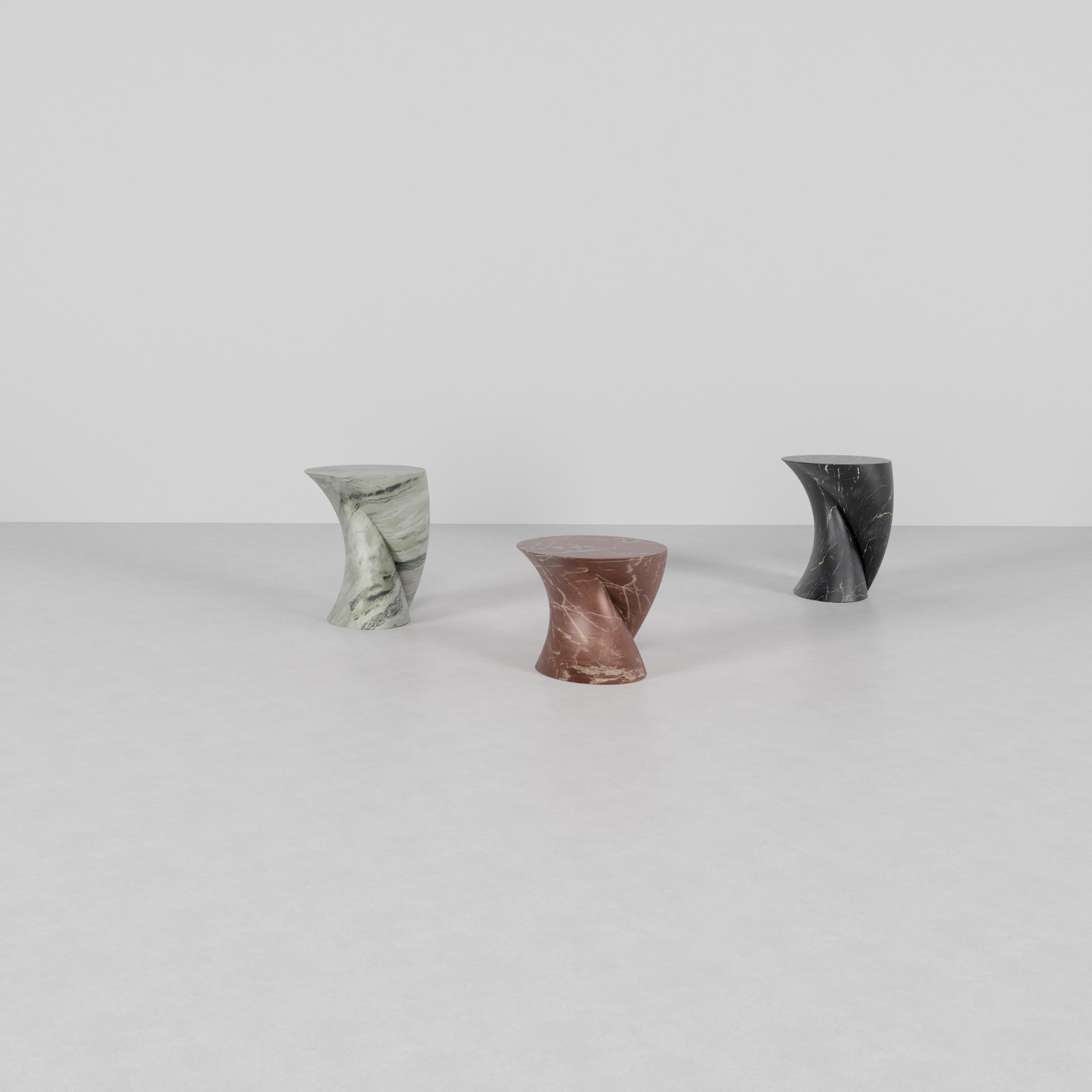 Small Departed Marble Side Table by Studio TOOJ For Sale 4