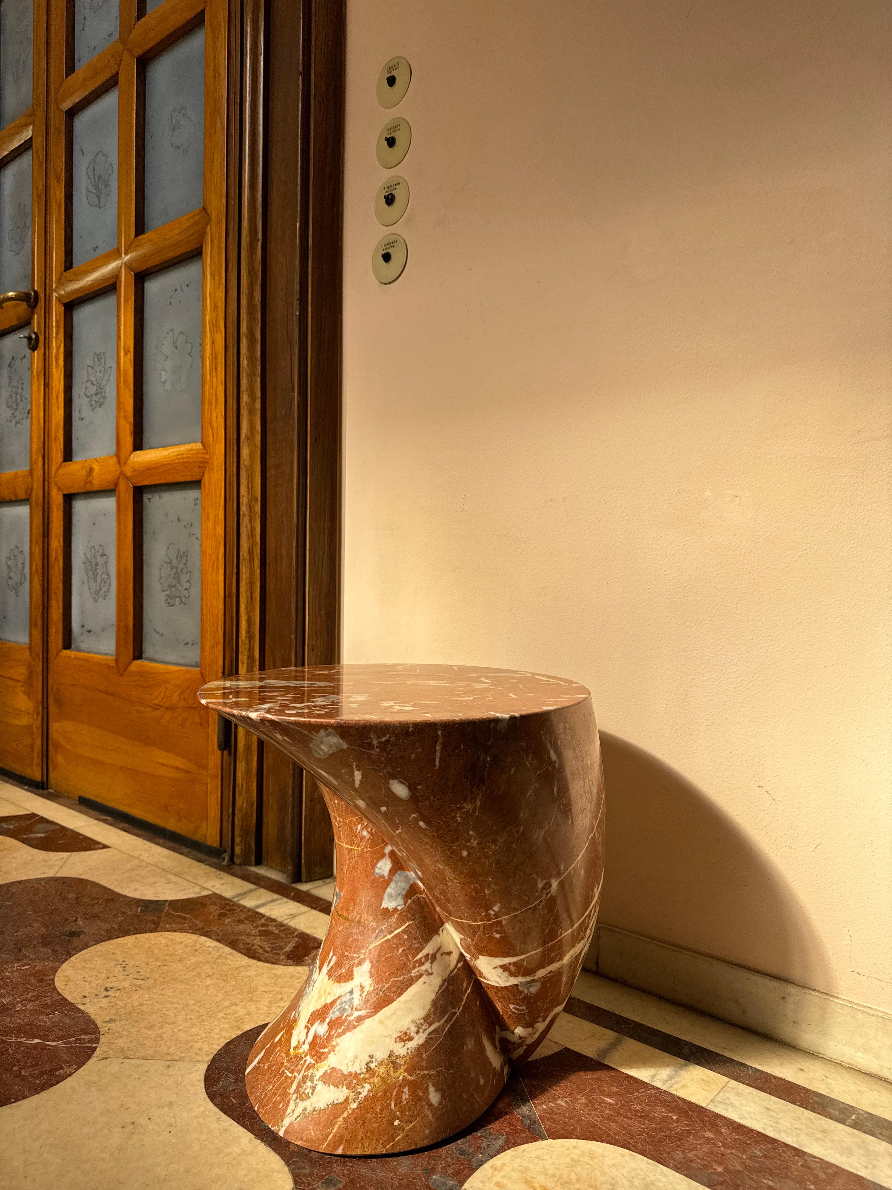 Swedish Small Departed Marble Side Table by Studio TOOJ For Sale