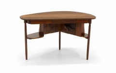 Small Desk by Clarence Teed, Unique One of a Kind, Handmade, Black Walnut