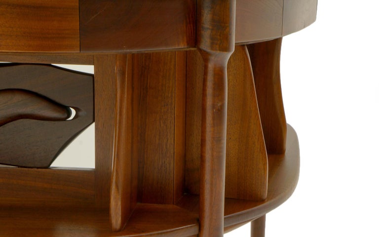 Small Desk By Clarence Teed Unique One Of A Kind Handmade Black Walnut
