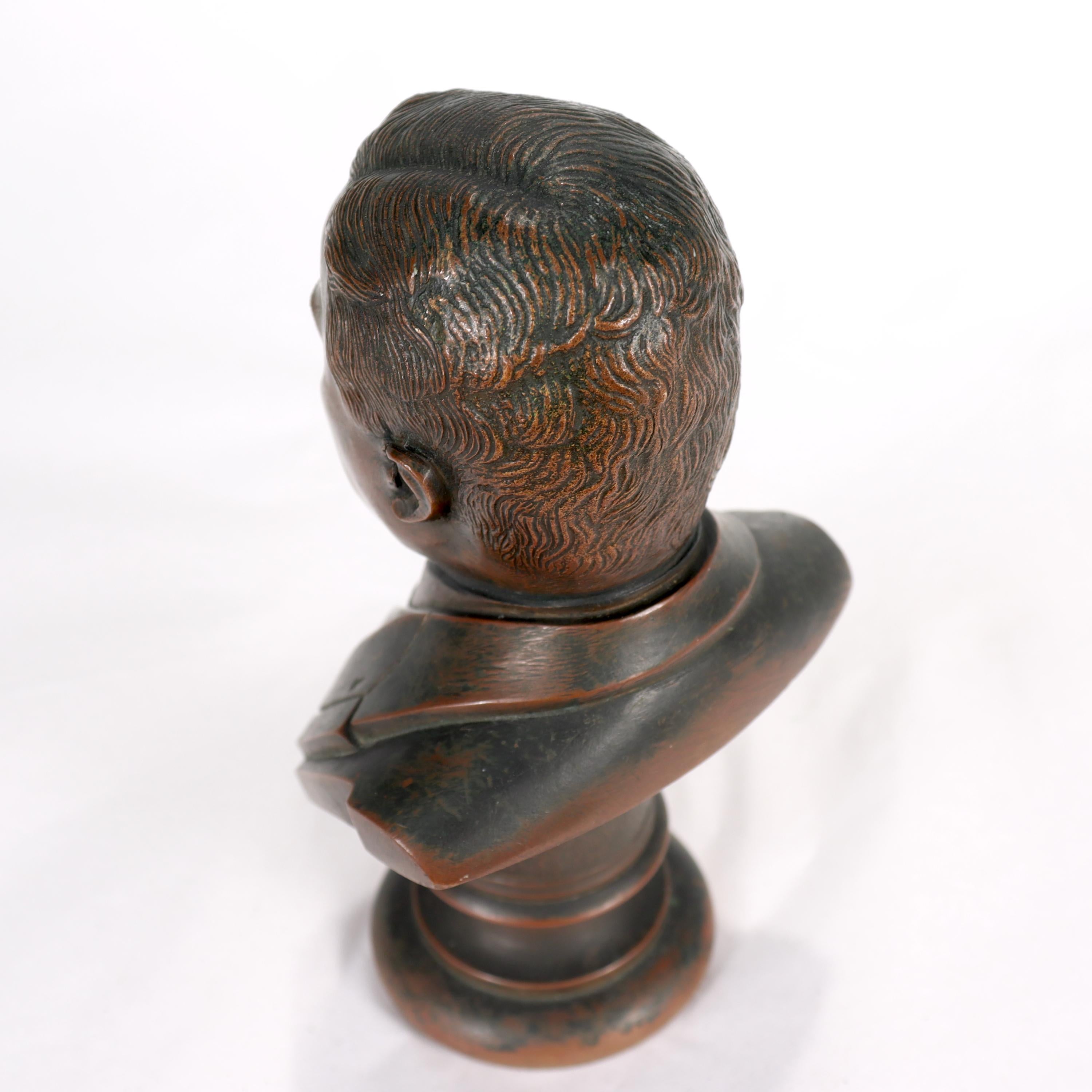 Small Desk or Cabinet Sized Bronze Bust of President Theodore 'Teddy' Roosevelt 5
