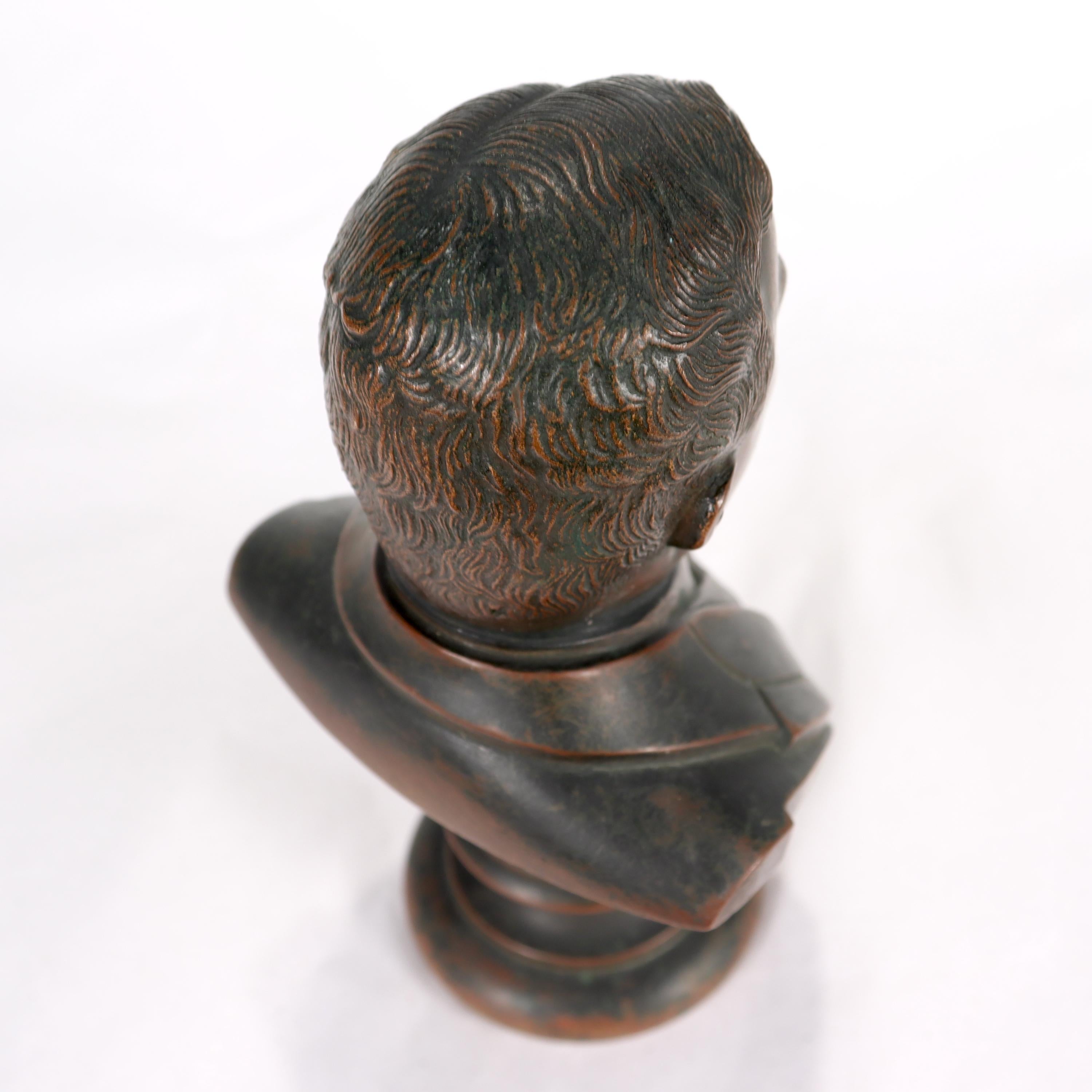 Small Desk or Cabinet Sized Bronze Bust of President Theodore 'Teddy' Roosevelt 6