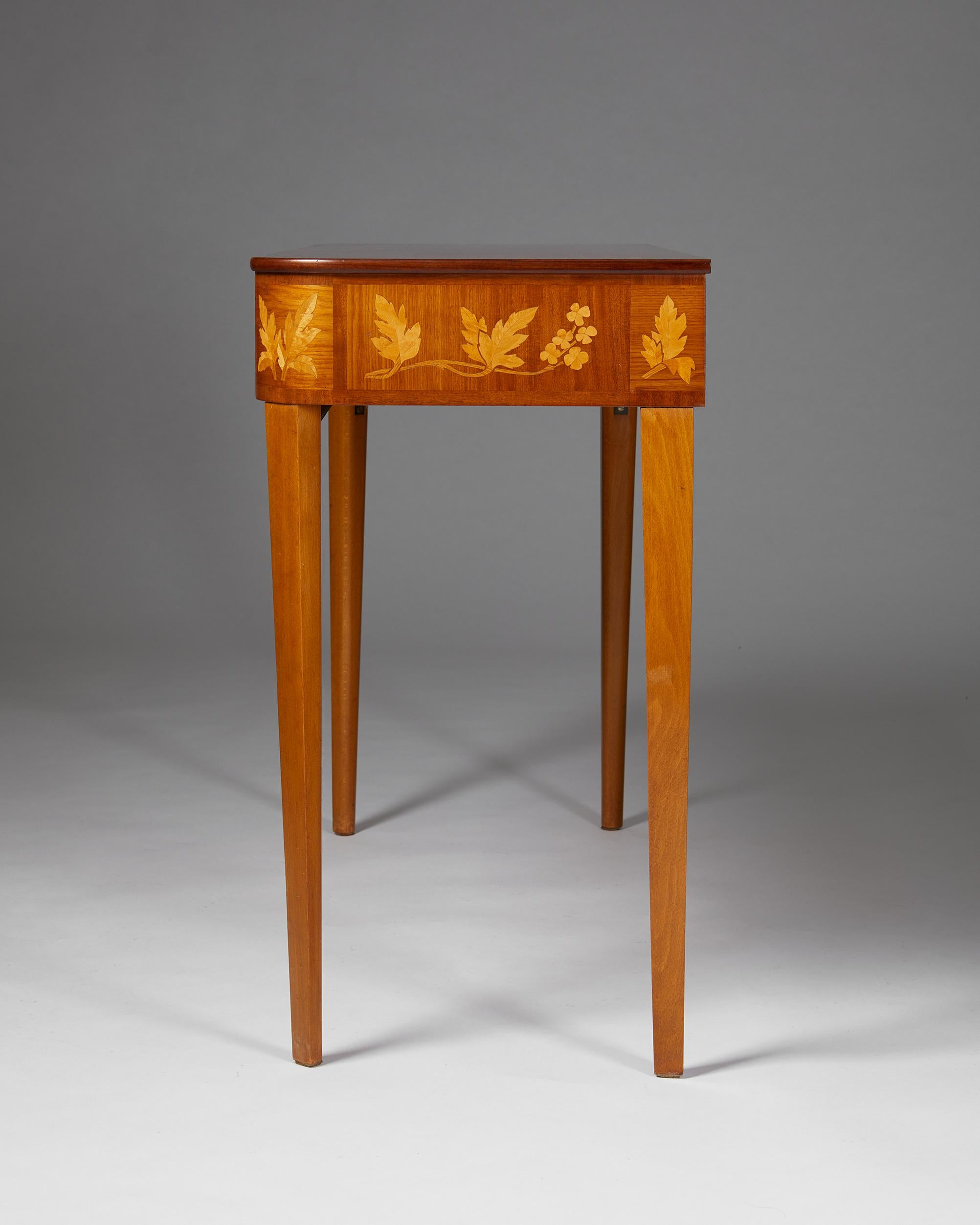 Small Desk / Side Table “Guanabara” Designed by Carl Malmsten, Sweden, 1950’s In Good Condition In Stockholm, SE