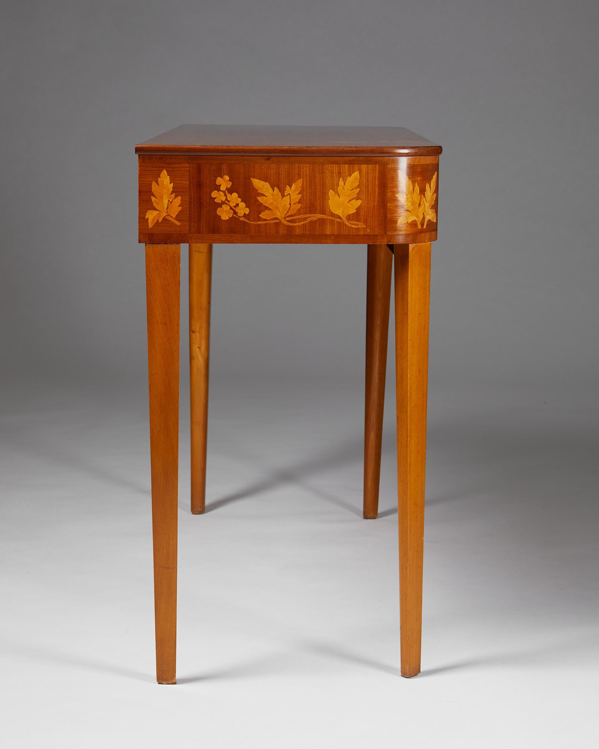 20th Century Small Desk / Side Table “Guanabara” Designed by Carl Malmsten, Sweden, 1950’s