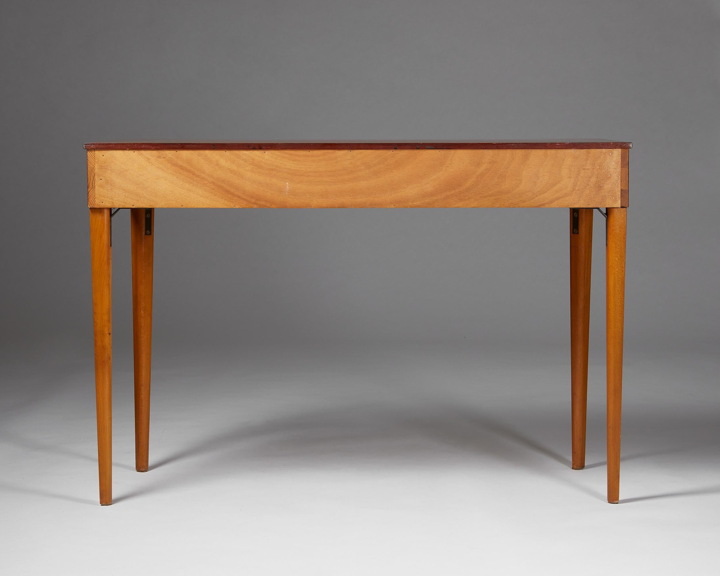 Mahogany Small Desk / Side Table “Guanabara” Designed by Carl Malmsten, Sweden, 1950’s