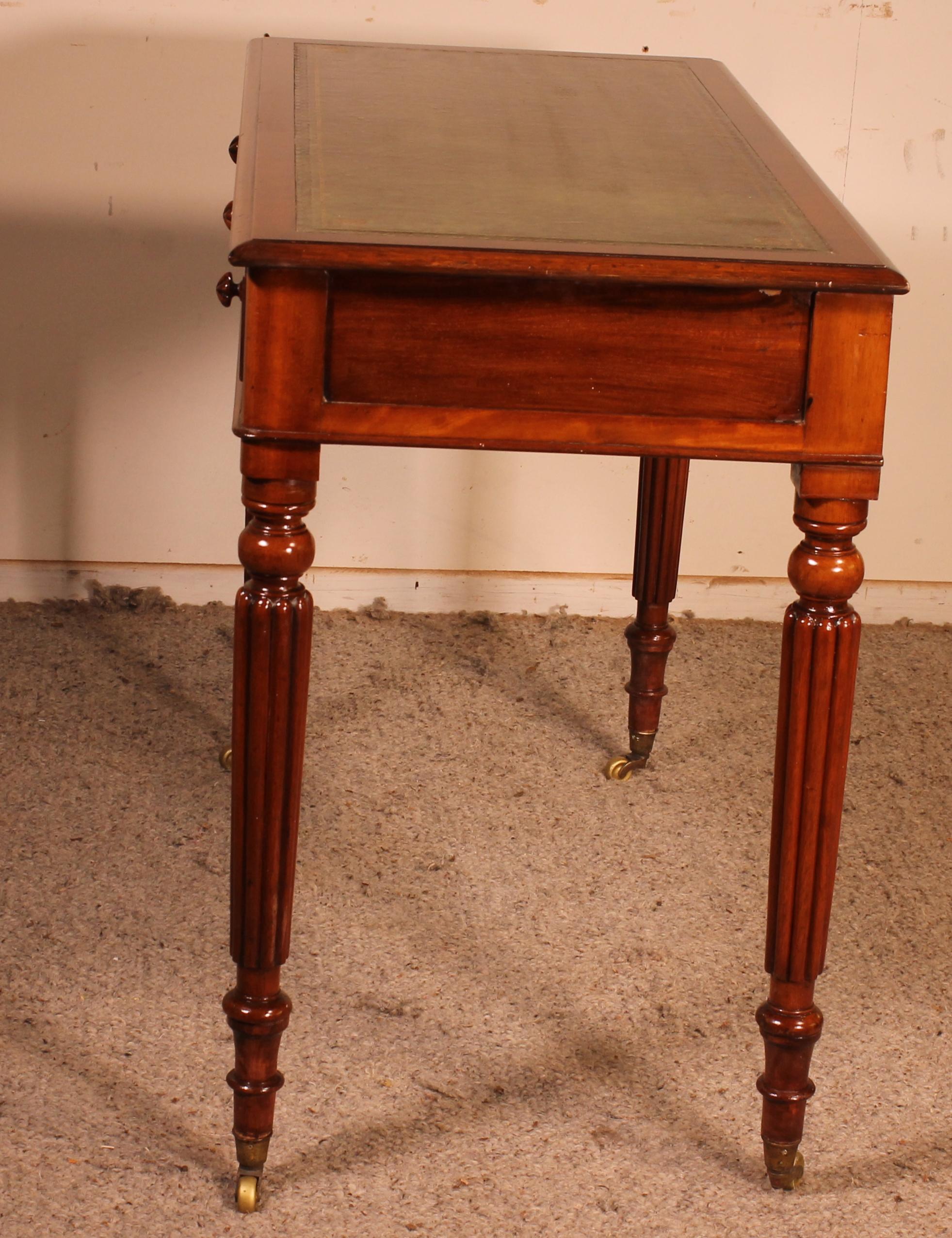 British Small Desk / Writing Table Inmahogany from the 19th Century