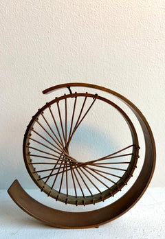 Small Desktop "Constructivist" Brass / Copper Sculpture, Artist Unknown
