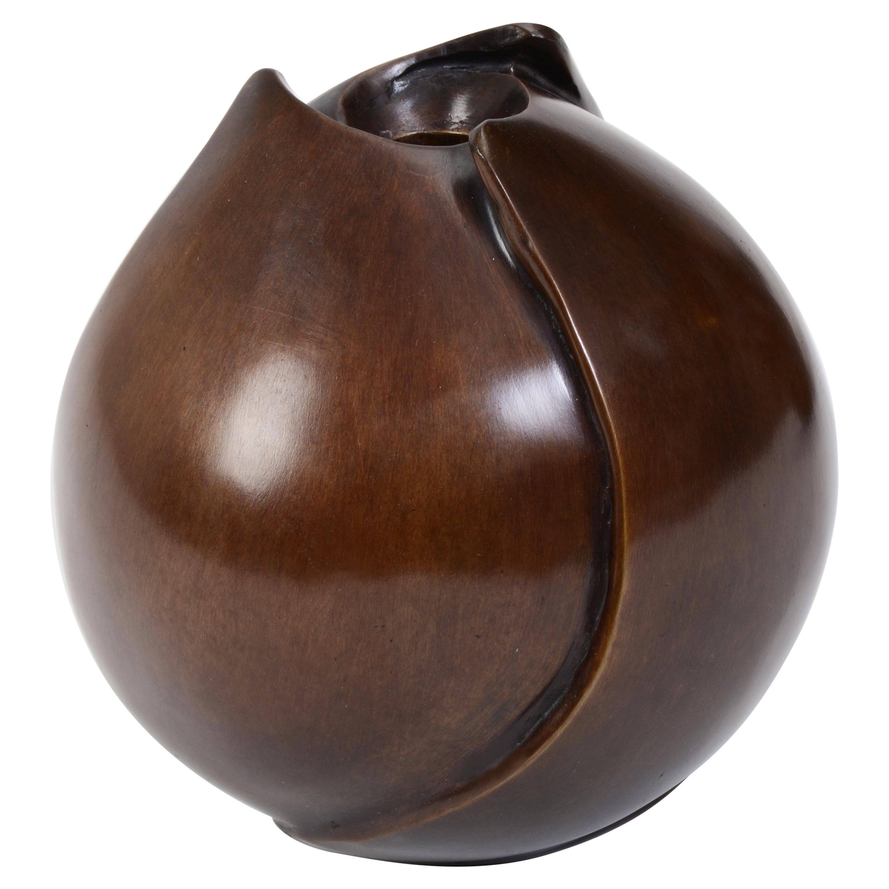 Small Dew Vase in Cast Bronze by Elan Atelier