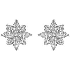 Small Diamond Flower Cluster Earstuds